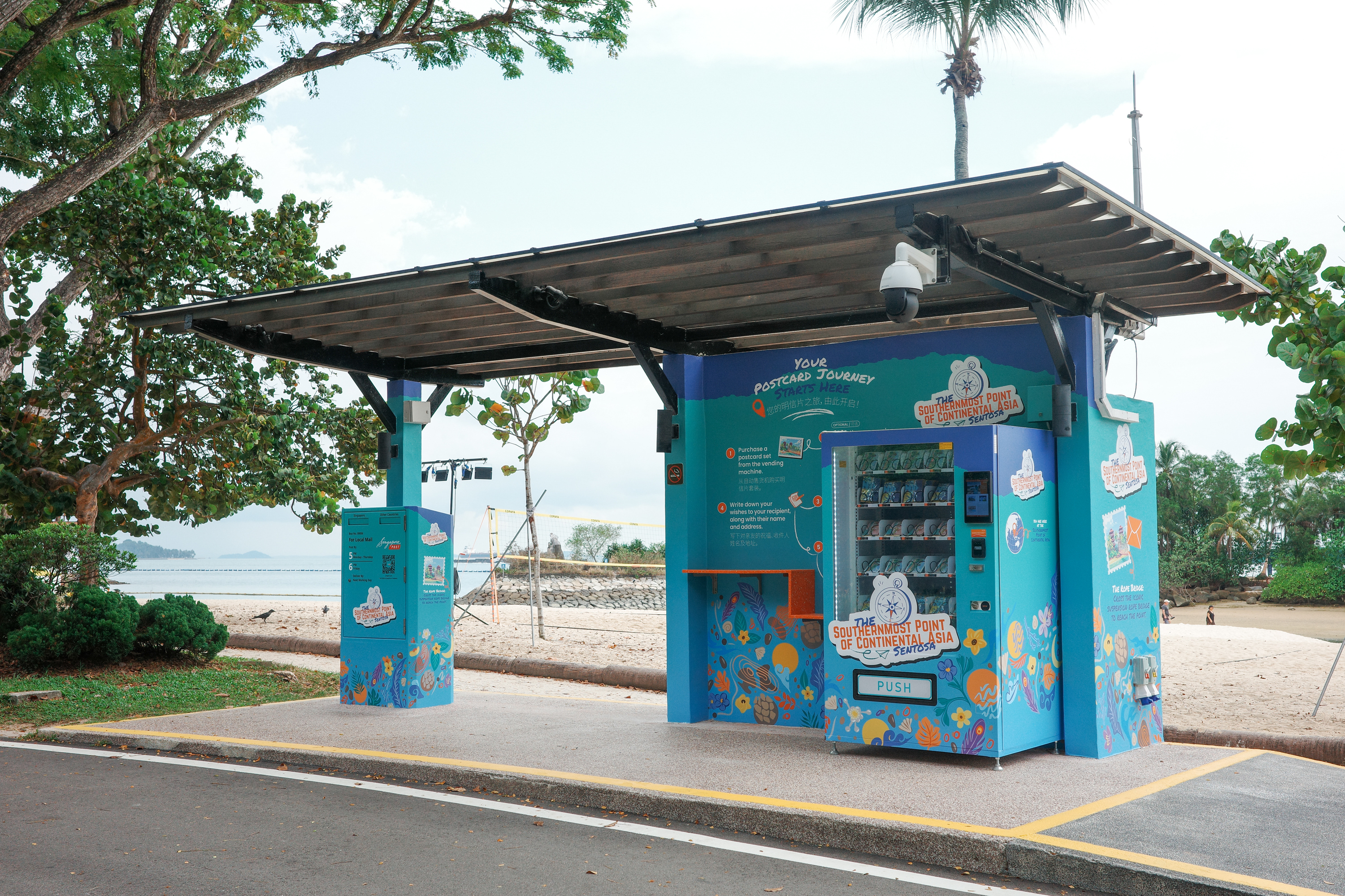 rest stop overlooking the Southernmost Point of Continental Asia.